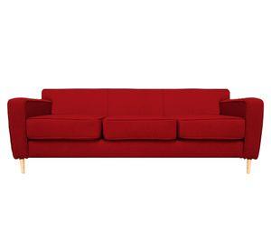 Sofá 3 cuerpos Lilen chenille rojo