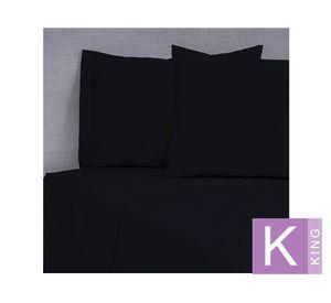 Juego sábanas king 144 hilos negro