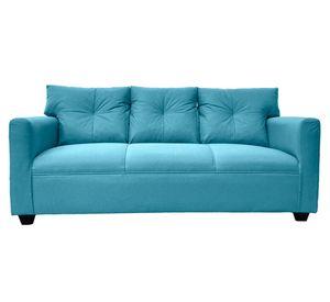 Sofá 3 cuerpos Mateo chenille PP turquesa
