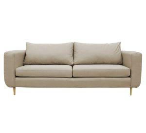 Sofá 2 cuerpos Bollen chenille beige