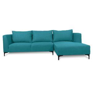 Seccional 3 cuerpos Suria chenille turquesa