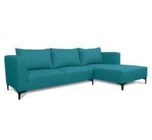 Seccional 3 cuerpos Suria chenille turquesa