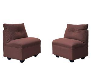 Set 2 butacas 1 cuerpo Mateo chenille PP café