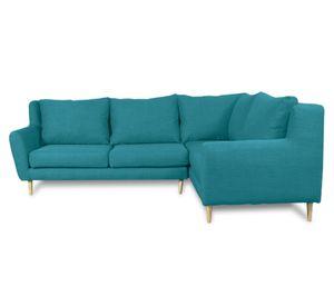 Seccional 3 cuerpos Lenora chenille turquesa