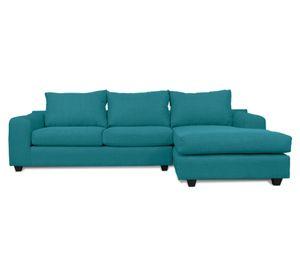 Seccional 3 cuerpos Kandra chenille turquesa