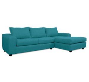 Seccional 3 cuerpos Kandra chenille turquesa