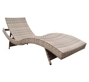 Reposera Ratán Scala beige 83x64x194 cm