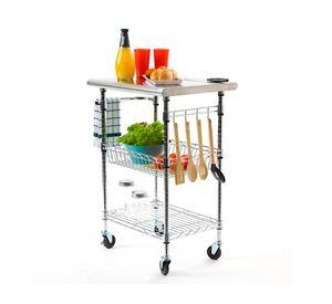 Carro organizador cocina Inox 94x61x51 cm
