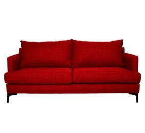 Sofá 2 cuerpos Aldara chenille rojo