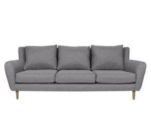 Sofá 3 cuerpos Lenora chenille gris