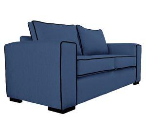 Sofá 3 cuerpos Gabro chenille azul