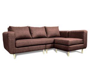 Seccional 3 cuerpos Bollen chenille café