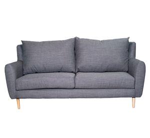 Sofá 2 cuerpos Lenora chenille gris