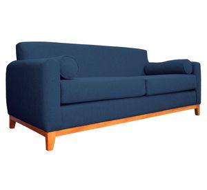 Sofá 3 cuerpos Meli chenille azul