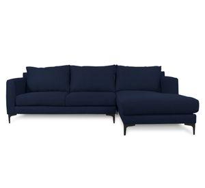 Seccional 3 cuerpos Kaile chenille azul