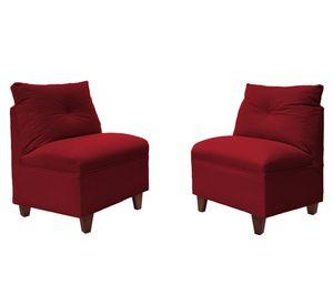 Set 2 butacas 1 cuerpo Mateo chenille PM rojo