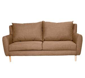 Sofá 2 cuerpos Lenora chenille beige