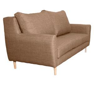 Sofá 2 cuerpos Lenora chenille beige