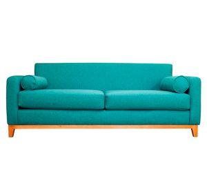Sofá 3 cuerpos Meli chenille turquesa