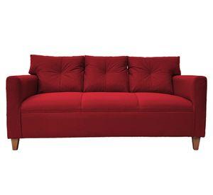 Sofá 3 cuerpos Mateo chenille rojo