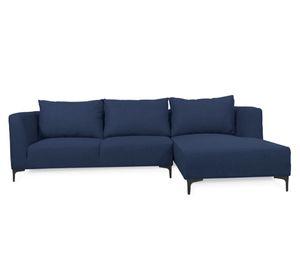 Seccional 3 cuerpos Suria chenille azul