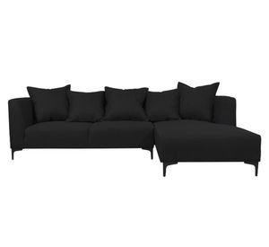 Seccional 3 cuerpos Cordelia chenille negro