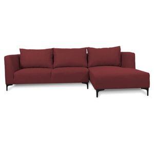 Seccional 3 cuerpos Suria chenille rojo
