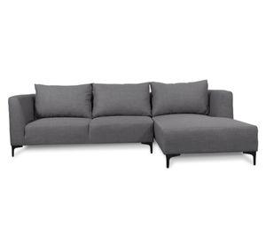 Seccional 3 cuerpos Suria chenille gris
