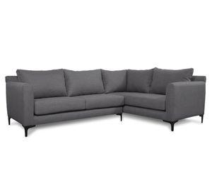 Seccional 3 cuerpos Alanna chenille gris