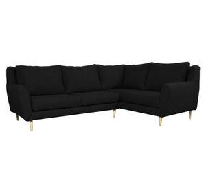 Seccional 3 cuerpos Lenora chenille negro