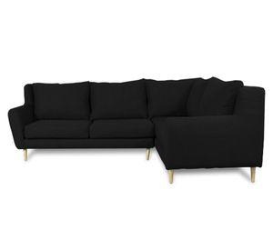 Seccional 3 cuerpos Lenora chenille negro