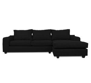 Seccional 3 cuerpos Kandra chenille negro
