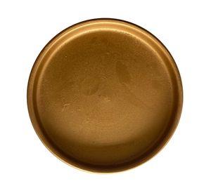 Macetero cilindro grafito con plato dorado M 15x15 cm