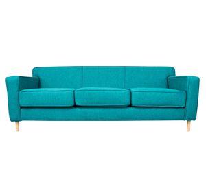Sofá 3 cuerpos Lilen chenille turquesa