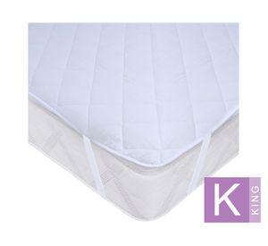 Cubre colchón king Elasticado blanco