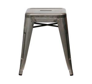 Pack 4 pisos metal Tolix plateado