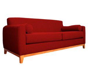 Sofá 3 cuerpos Meli chenille rojo