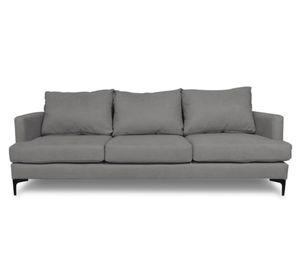 Sofá 3 cuerpos Aldara chenille gris