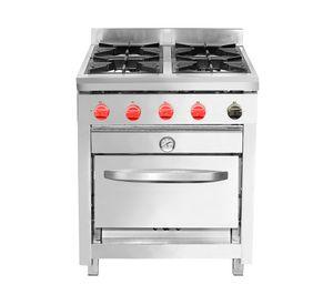 Cocina 4 quemadores acero gas licuado