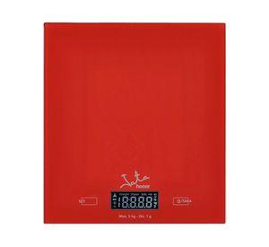Balanza digital tactil 729R rojo 5 kg 19.5x2.5x20.5 cm
