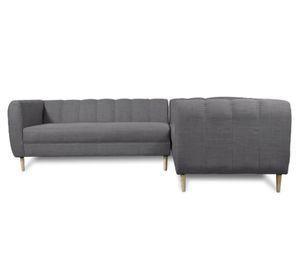 Seccional 3 cuerpos Lynette chenille gris