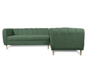 Seccional 3 cuerpos Lynette chenille verde