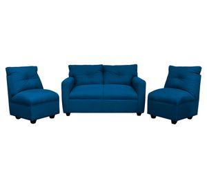 Juego de living 4 cuerpos Mateo chenille PP azul