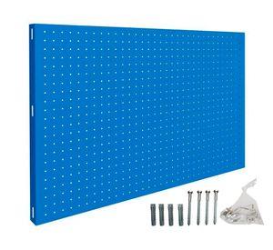 Panel perforado SRPP18432 90x60 cm azul + 8 ganchos