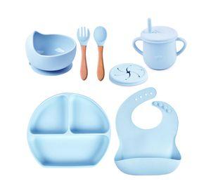 Set menaje infantil Eco Baby celeste 6 piezas