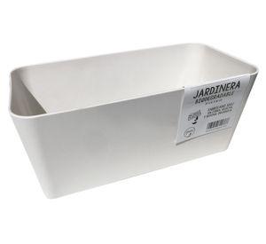 Jardinera biodegradable blanco 16x34x15 cm