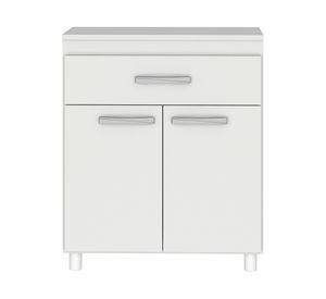 Mueble cocina auxiliar 2 puertas 1 cajón Betty blanco