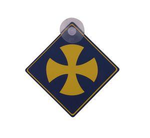 Señalética vehículo 12x12 cm cruz de malta RFX