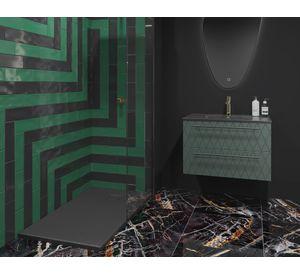 Porcelanato Deluxe negro/marmol 60x60 cm 1.44 m2