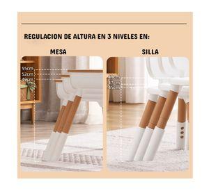 Mesa con silla Montessori caramelo